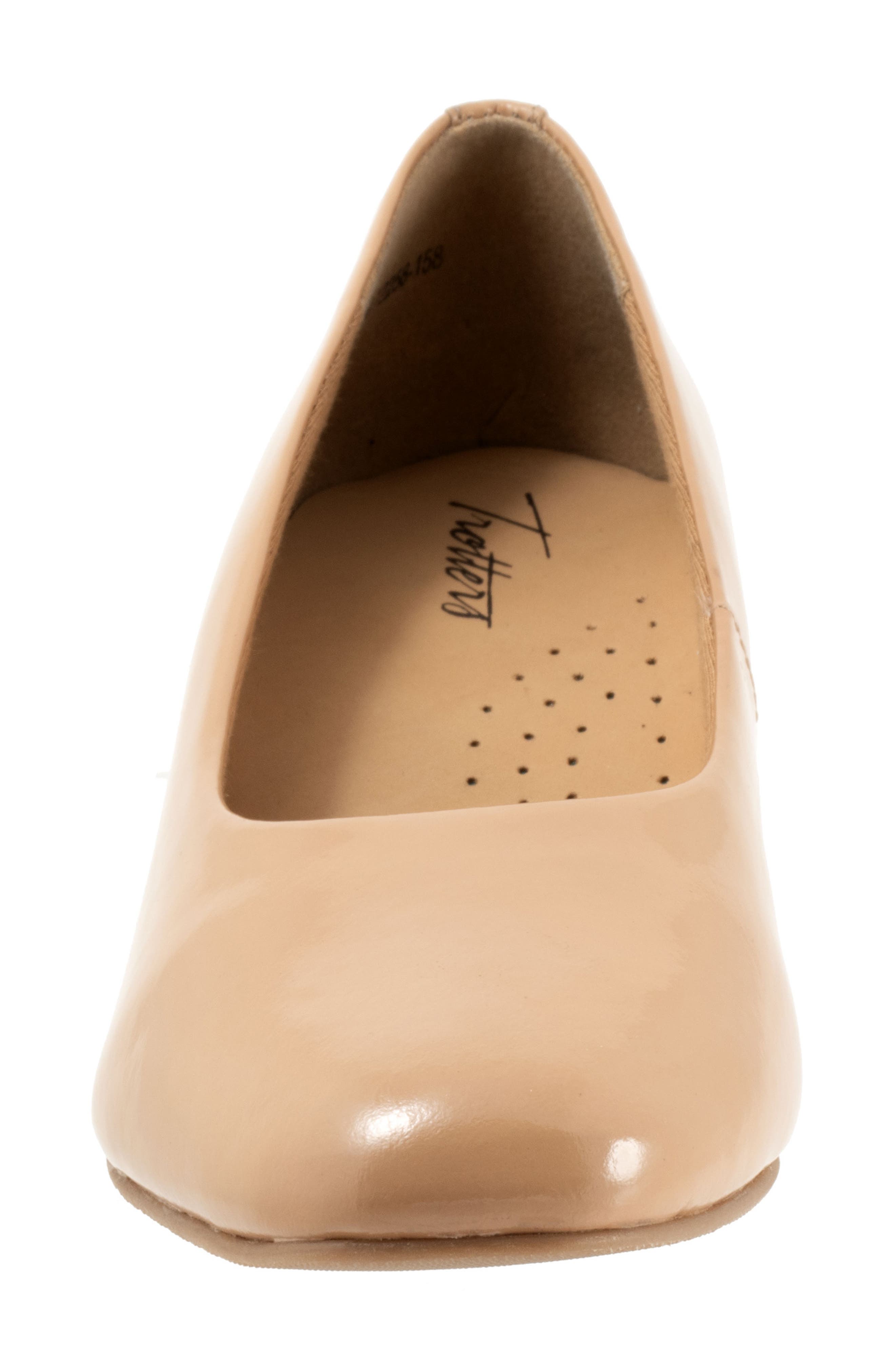 Trotters Daria Block Heel Pump, Alternate, color, Beige Patent