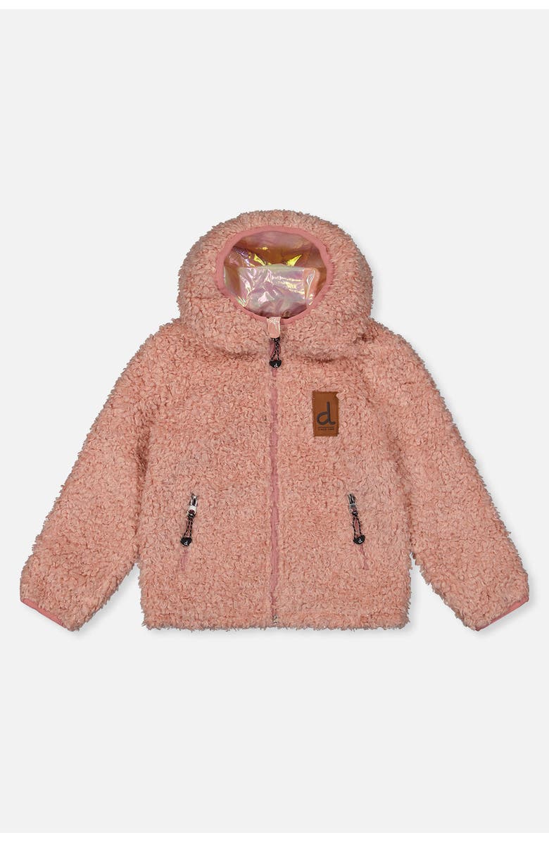 Deux par Deux Fleece Reversible Mid-Season Hooded Jacket, Alternate, color,