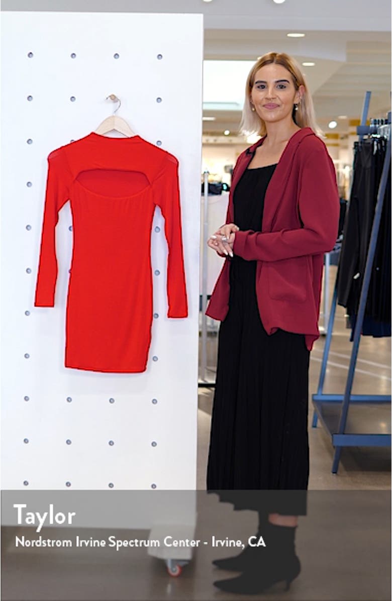 Cutout Long Sleeve Minidress, sales video thumbnail