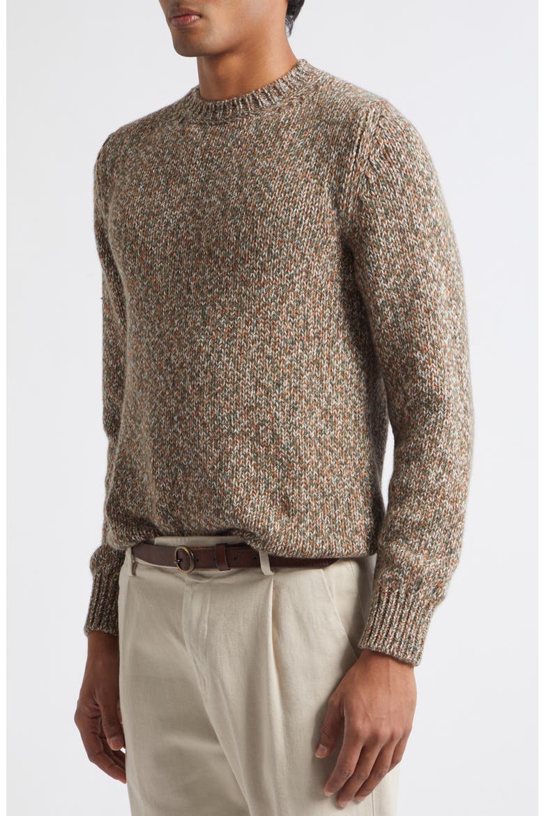 Marled Cashmere Sweater, Alternate, color, 07 MILITARY GREEN