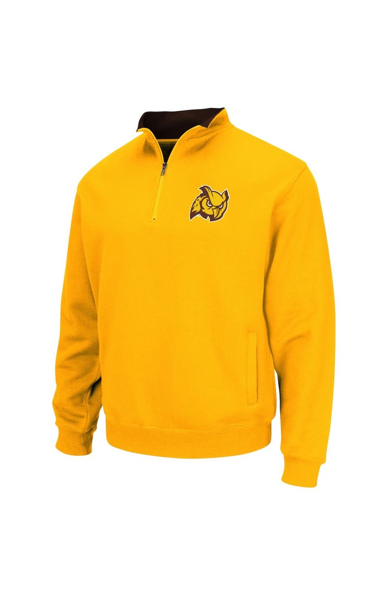 COLOSSEUM Men's Colosseum Gold Rowan Profs Tortugas Quarter-Zip Sweatshirt, Alternate, color, Gold