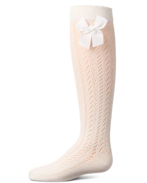 Crochet Bow Knee High Sock (Toddler, Little Kid & Big Kid)