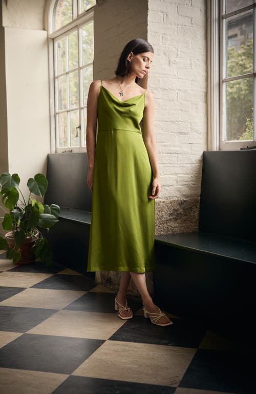 SEASALT CORNWALL SEASALT CORNWALL HOUSEL BAY SATIN MIDI SLIPDRESS