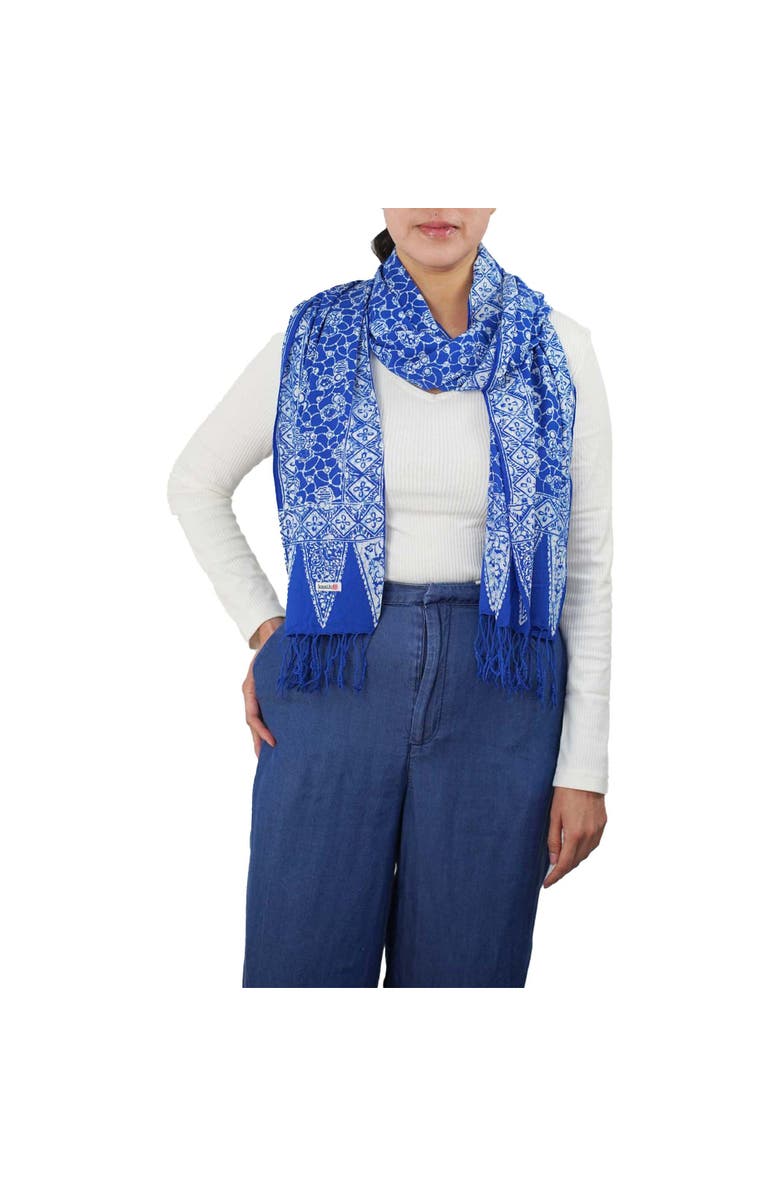 Kasih Co-op Handmade Batik Scarf, Alternate, color, Boulder