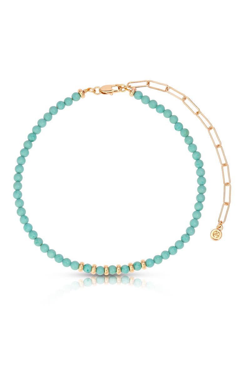 Turquoise Bead Choker Necklace, Alternate, color, TURQUOISE