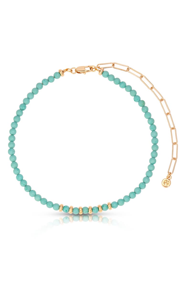 Ettika Turquoise Bead Choker Necklace, Alternate, color, Turquoise