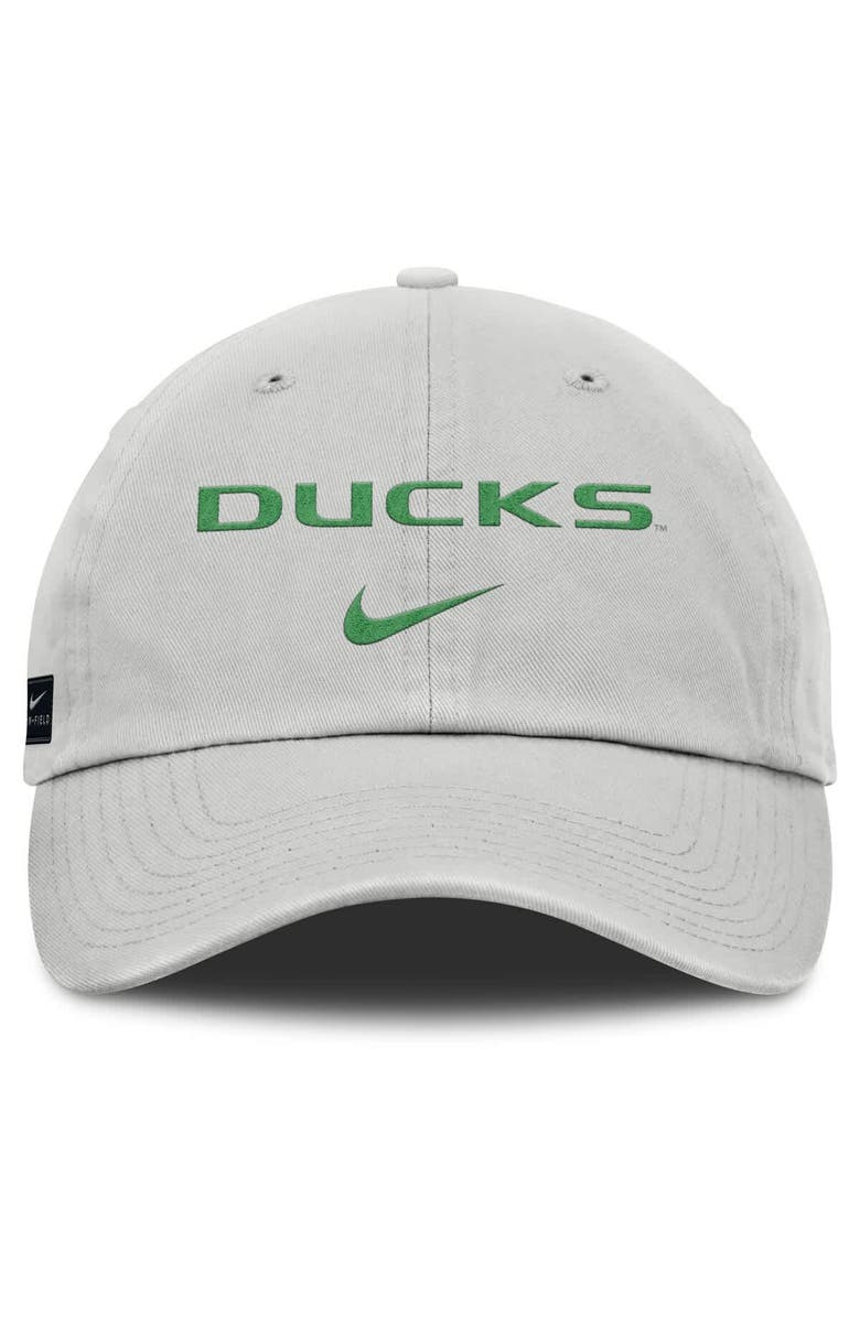 Nike Men's Nike Gray Oregon Ducks 2025 On-Field Gameday Club Adjustable Hat, Alternate, color, 