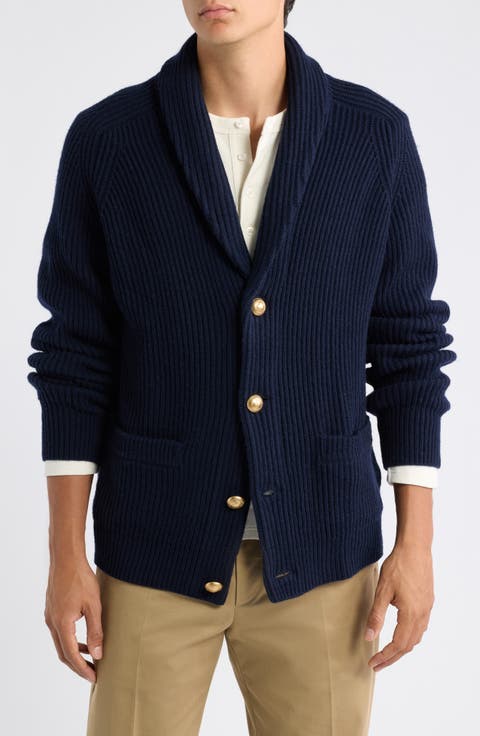 Fisherman Shawl Collar Cardigan