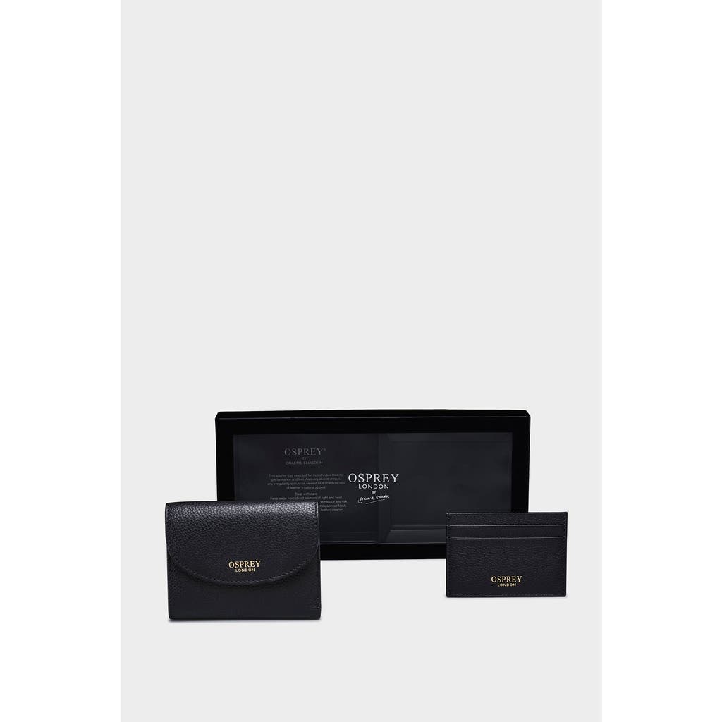 Osprey London The Tilly Leather Purse Gift Set In Black