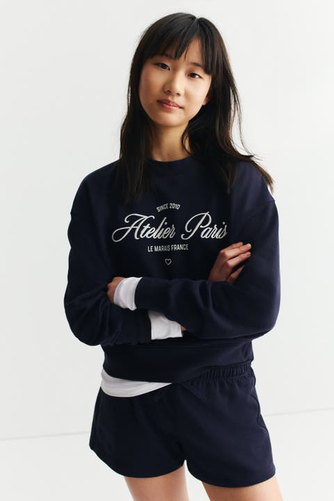 2-piece sweatshirt and sweatshorts set