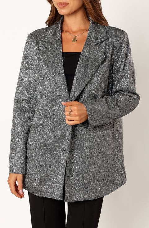 Kaliyah Shimmer Blazer Jacket