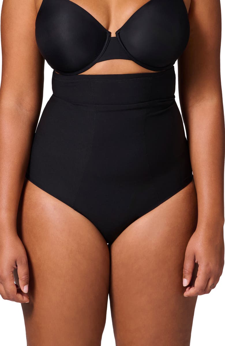 Simone Perele Story High Waist Shaping Briefs, Main, color, Black