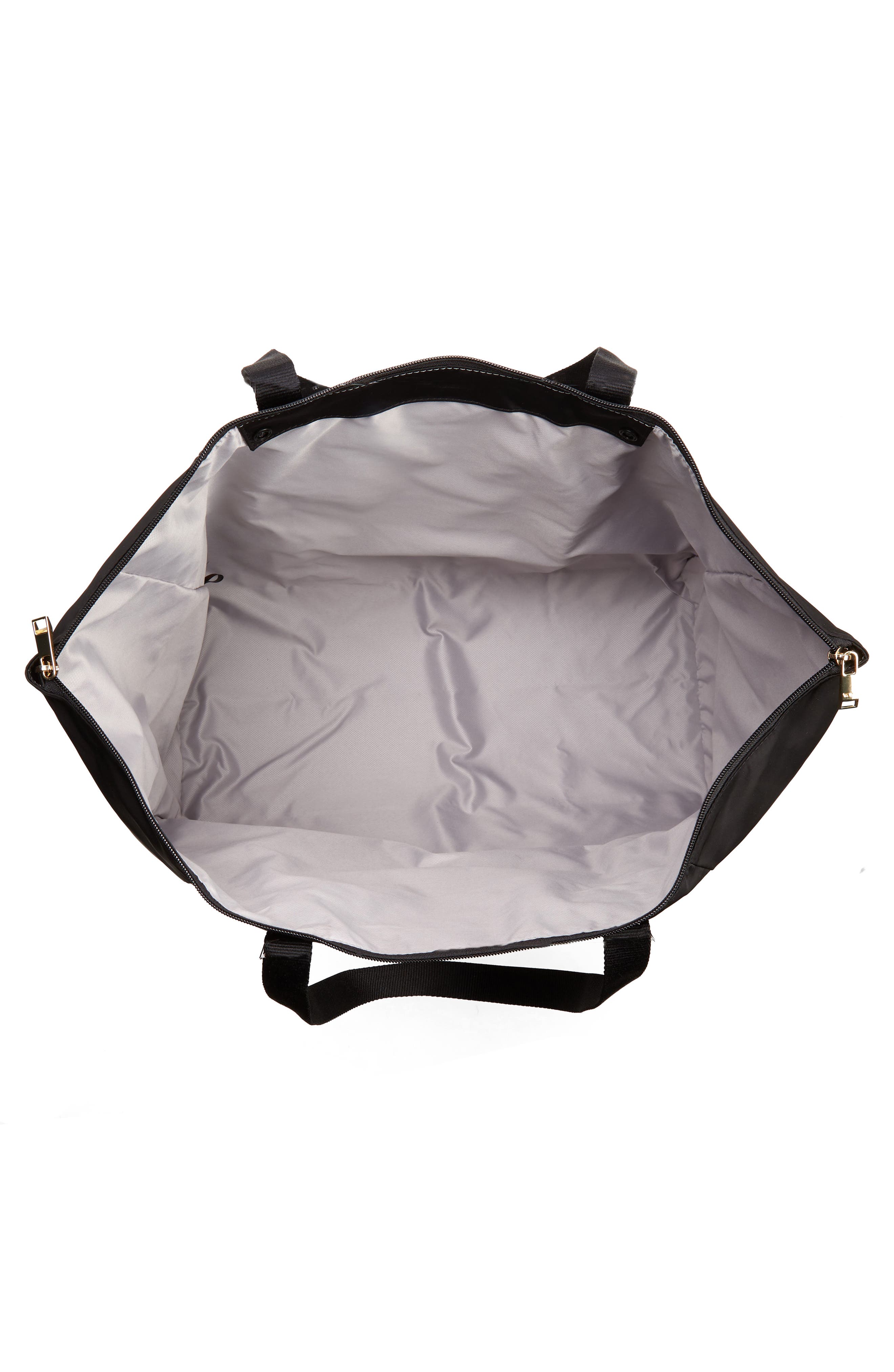 TUMI Voyageur Just in Case Packable Nylon Tote, Alternate, color, Black/ Gold