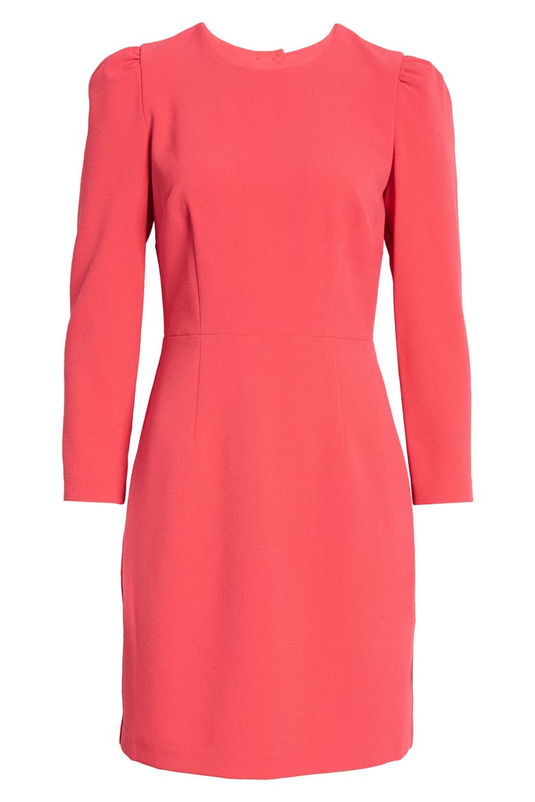 Long Sleeeve Bow Back Party Dress, Alternate, color, FUCHSIA