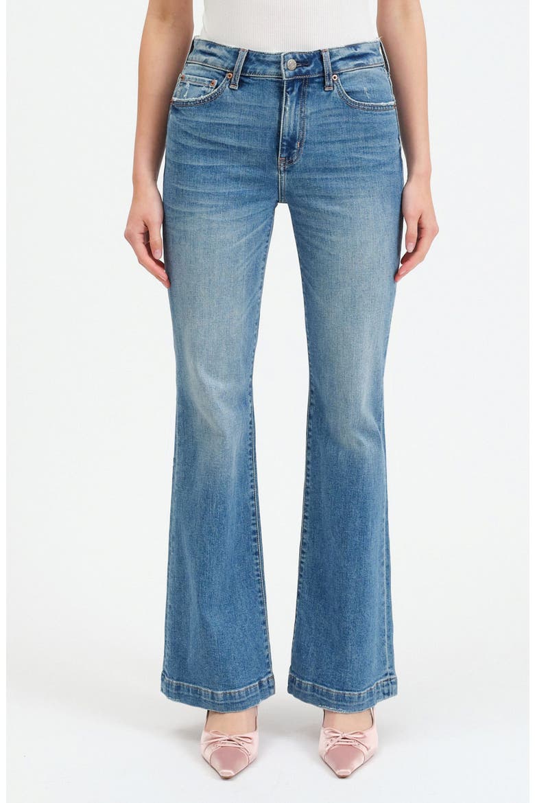 The Heartbreaker Flare Jeans, Main, color, TEXT ME