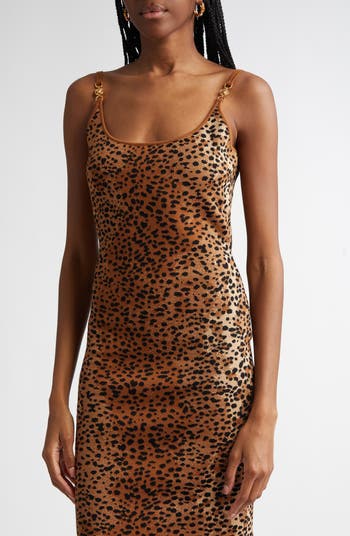 オールインワン・サロペット Versace Leopard Print Viscose Blend Midi Dress Versace Leopard Jacquard Body-Con Sweater Dress | Nordstrom