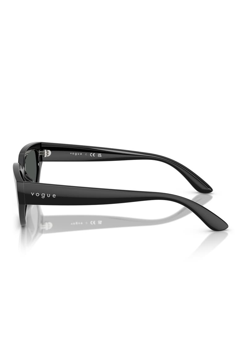 Kids' 52mm Irregular Sunglasses, Alternate, color, BLACK