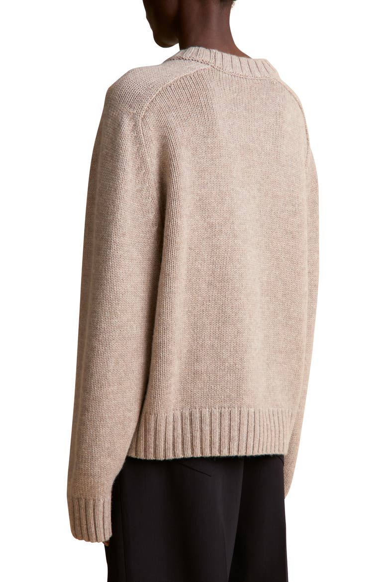Mae Crewneck Cashmere Sweater, Alternate, color, LIGHT CLAY