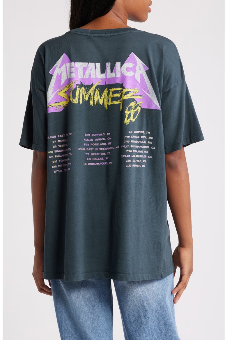 Metallica Damaged Justice Cotton Graphic T-Shirt, Alternate, color, VINTAGE BLACK