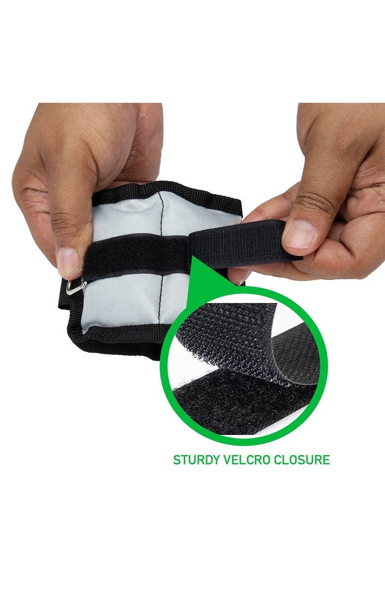 MIND READER 1lb Adjustable Ankle & Wrist Weights, Alternate, color,