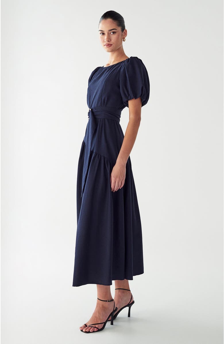 WILLA Elona Midi Dress, Alternate, color, Navy Blue