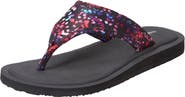 Comfortview The Sylvia Stretch Fabric Soft Footbed Thong Slip On Sandal