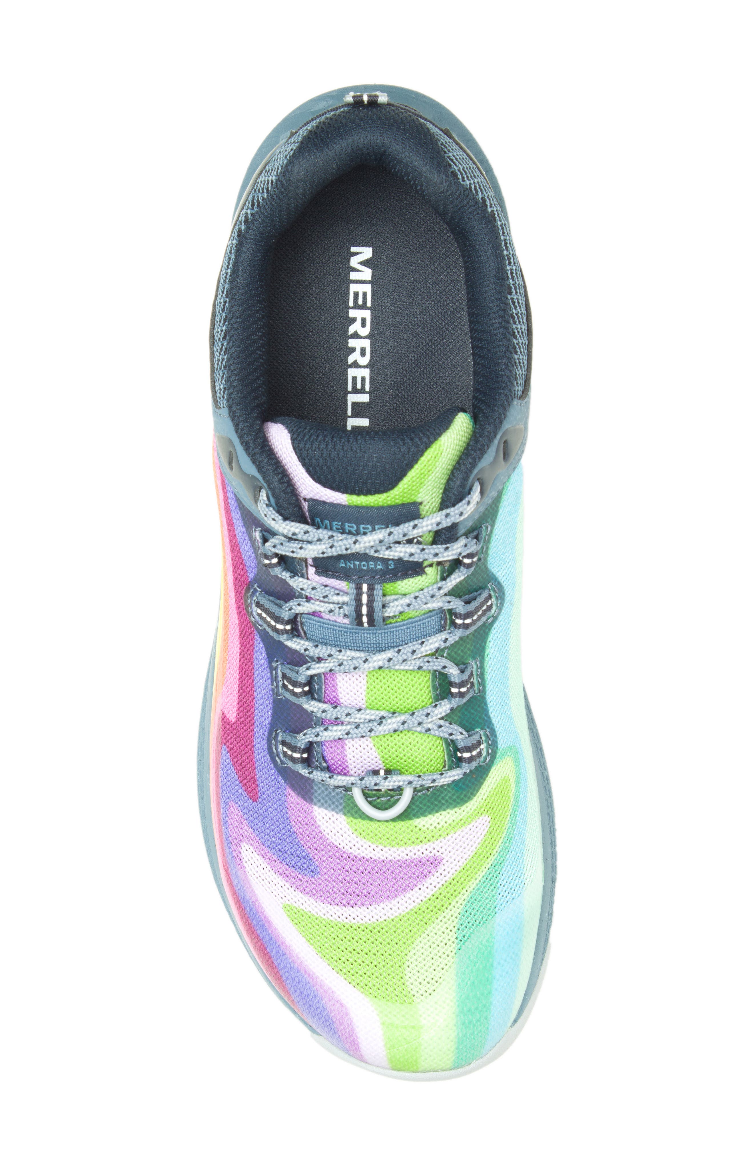 Merrell Antora 3 Rainbow Trail Running Sneaker, Alternate, color, 
