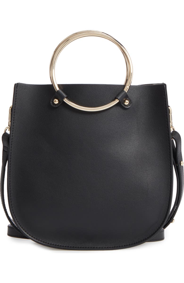 BP. Metal Ring Crossbody Bag, Main, color,