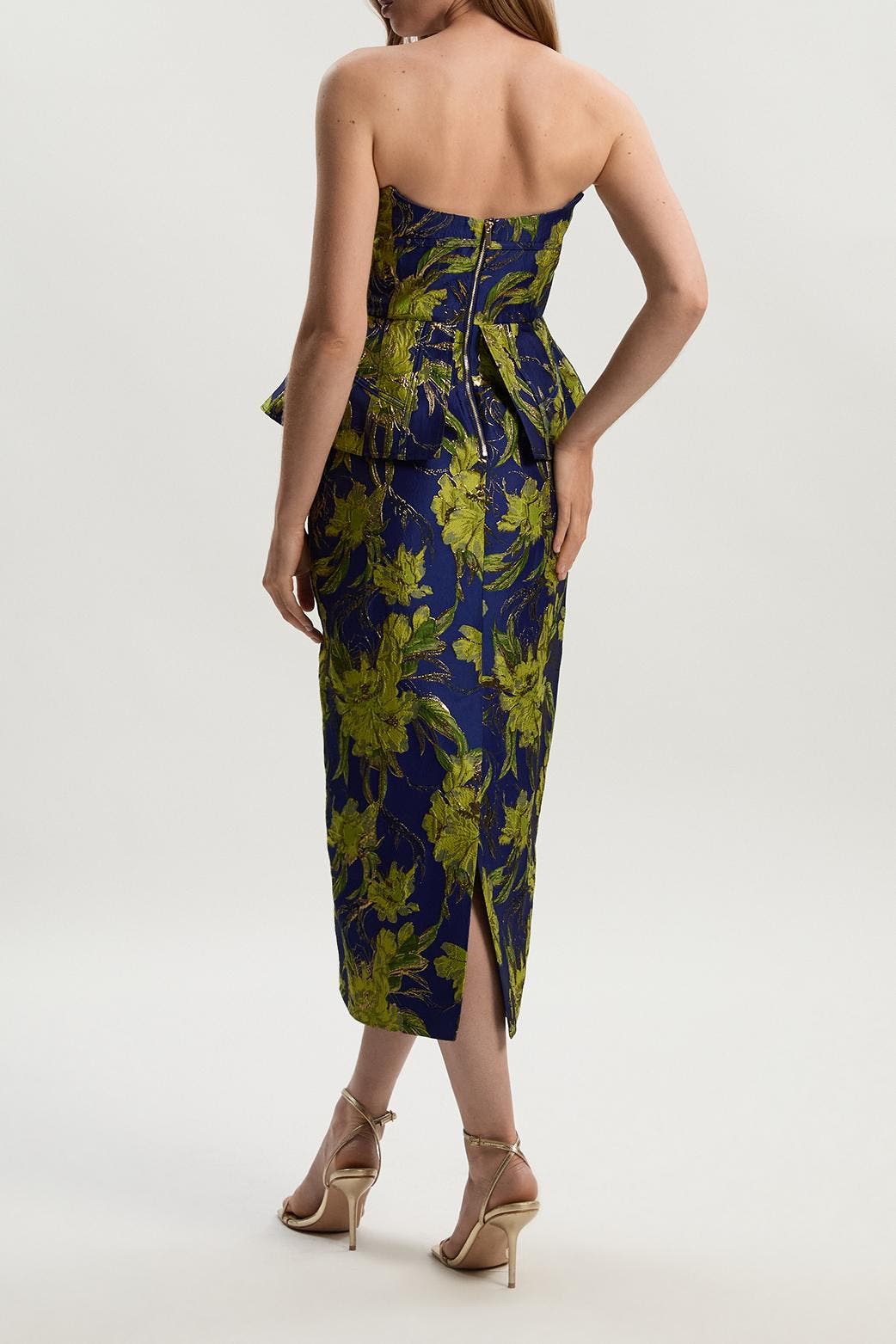 ワンピース louren flower jacquard pencil dress M Karen Millen Petite Floral Jacquard Midi Pencil Dress (Women
