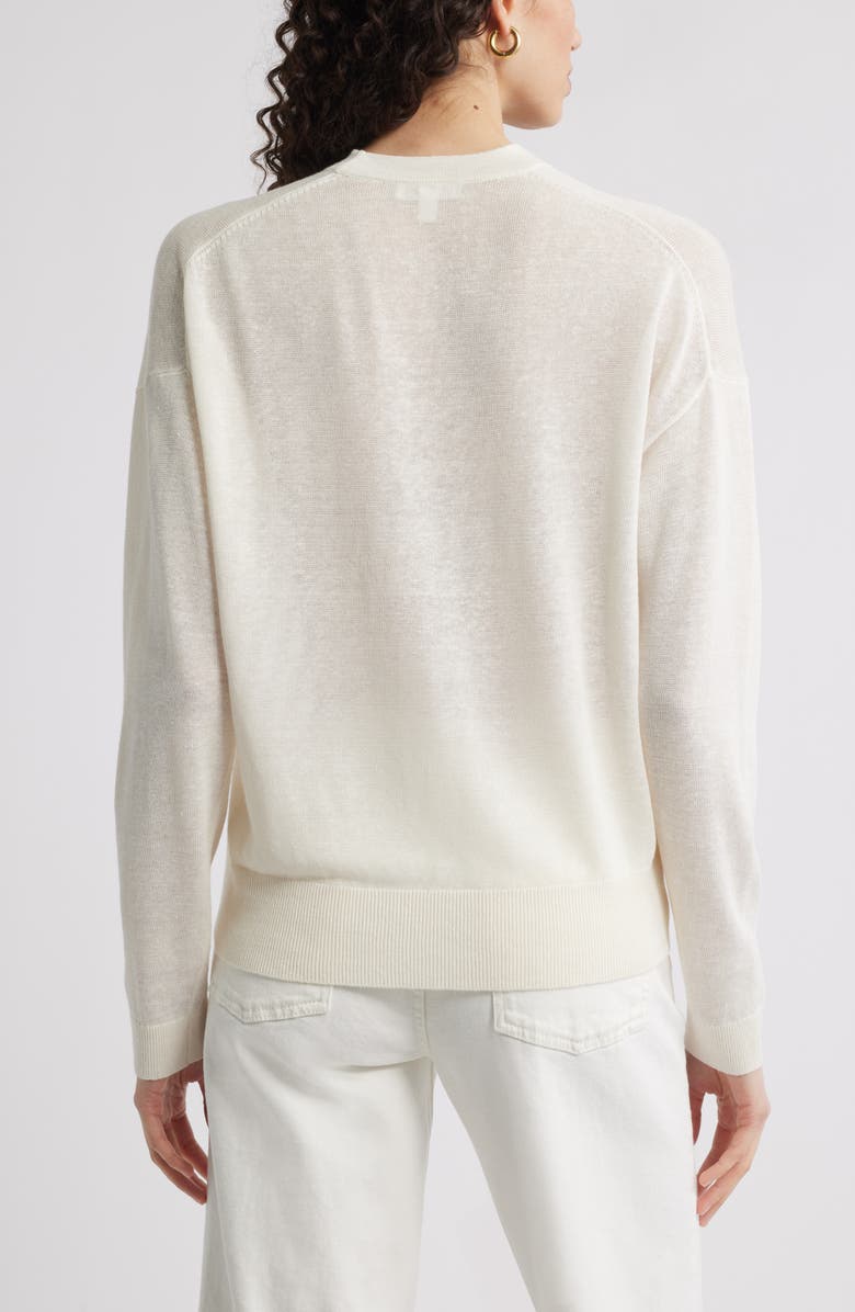 Nordstrom Linen Blend Cardigan, Alternate, color, Ivory Tofu
