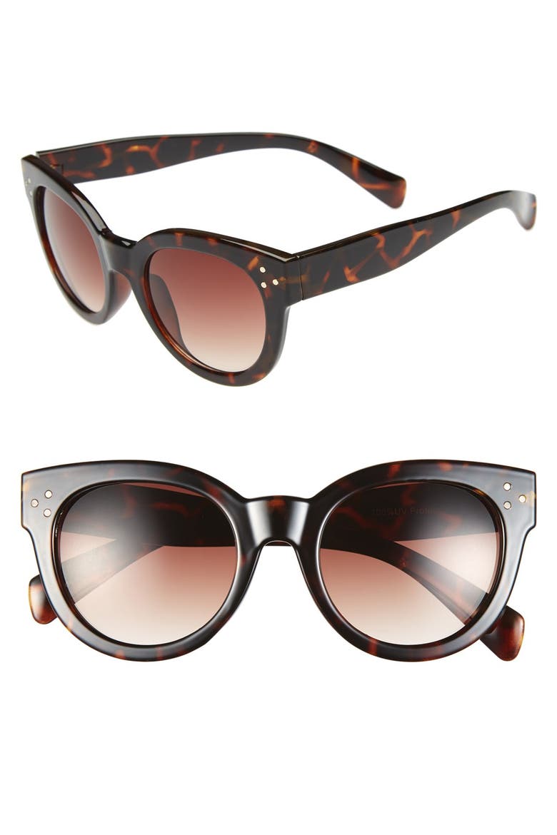 'Langham' 49mm Sunglasses, Main, color, TORTOISE
