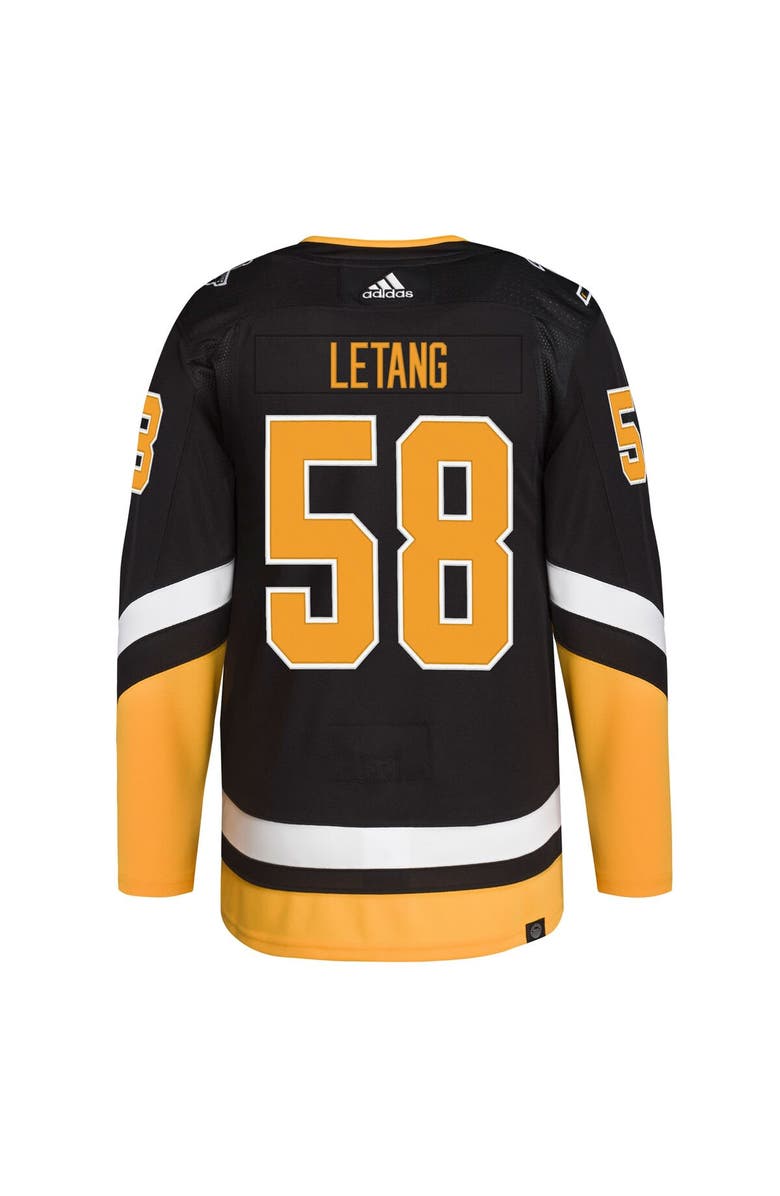 adidas Men's adidas Kris Letang Black Pittsburgh Penguins Alternate Primegreen Authentic Player Jersey, Alternate, color, 