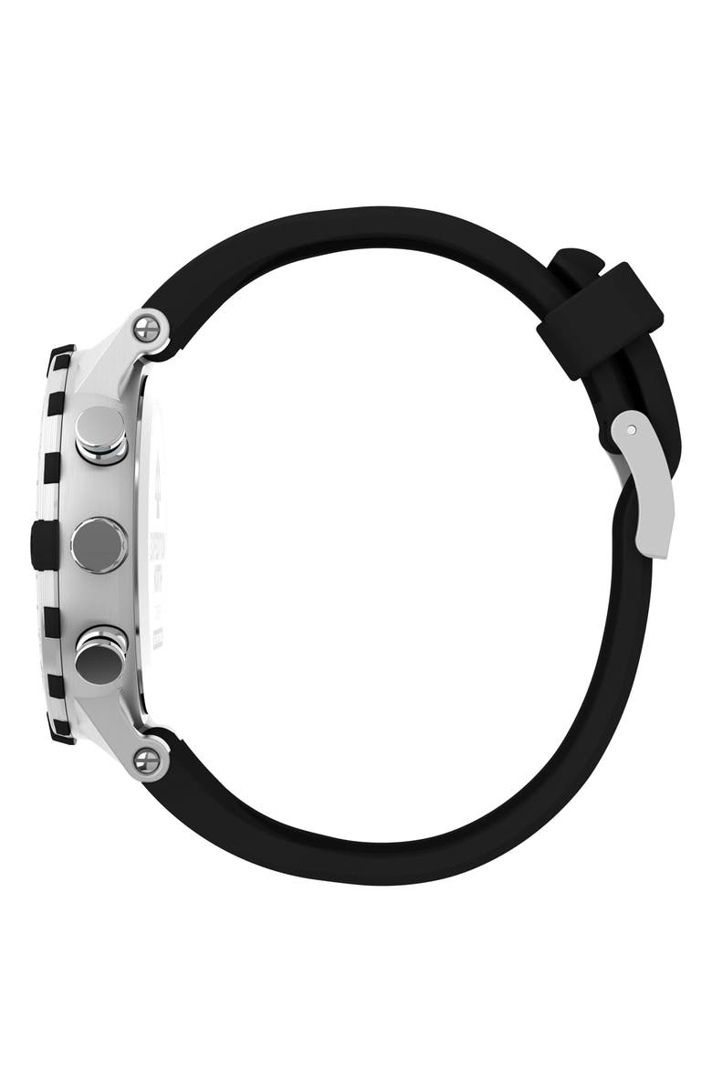 Timex<sup>®</sup> Expedition North<sup>®</sup> Tide-Temp-Compass Chronograph Silicone Strap Watch, 45mm, Alternate, color, Black