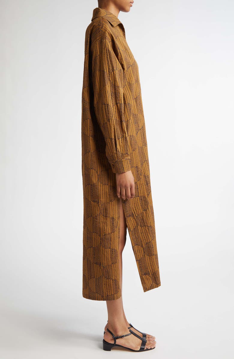 Max Mara Edwige Abstract Print King Sleeve Caftan Dress, Alternate, color, Olive Green