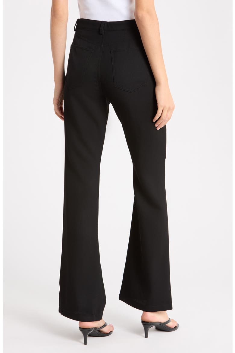 Riding Trouser High Waist Wide Leg Virgin Wool Jeans, Alternate, color, BLACK