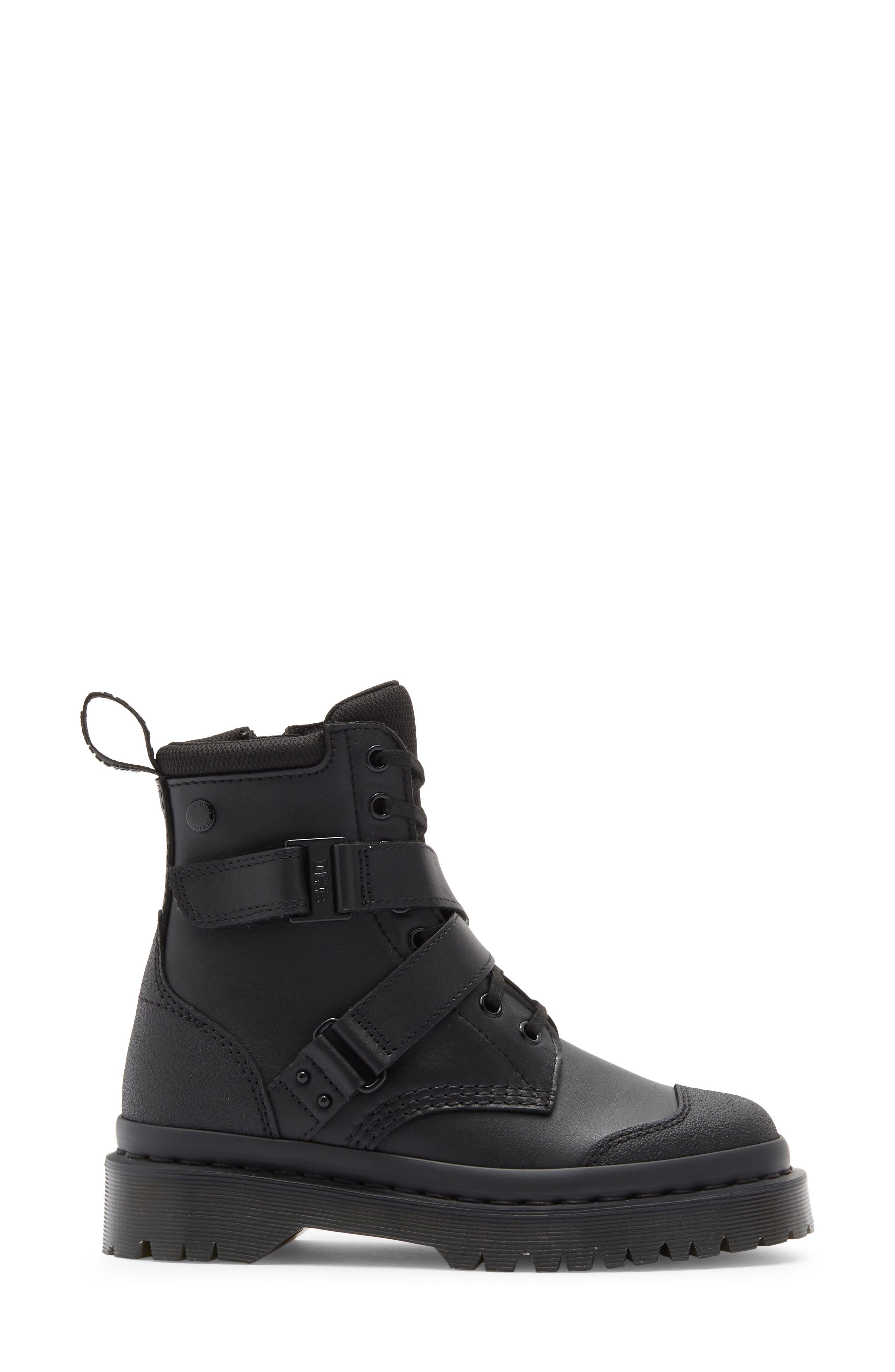 Dr. Martens 1460 Bex Tech Lug Sole Boot, Alternate, color, Black