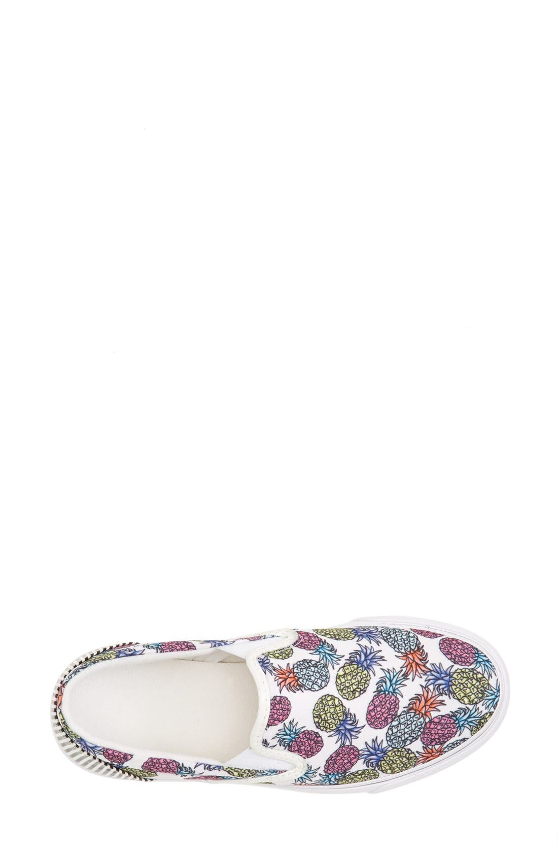 'Adele - Pineapple' Satin Slip-On Sneaker, Alternate, color, PINEAPPLE WHITE
