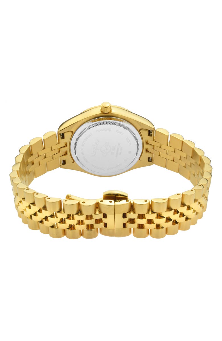 GEVRIL Naples Mother-of-Pearl & Diamond Bracelet Watch, 34mm, Alternate, color, Gold