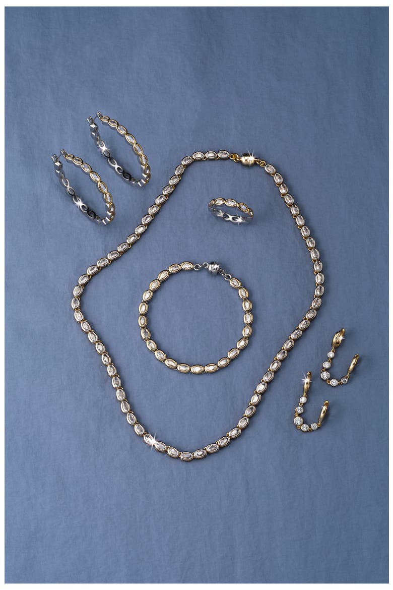 The Georgia Stone Huggie Chain Earrings, Alternate, color, GOLD