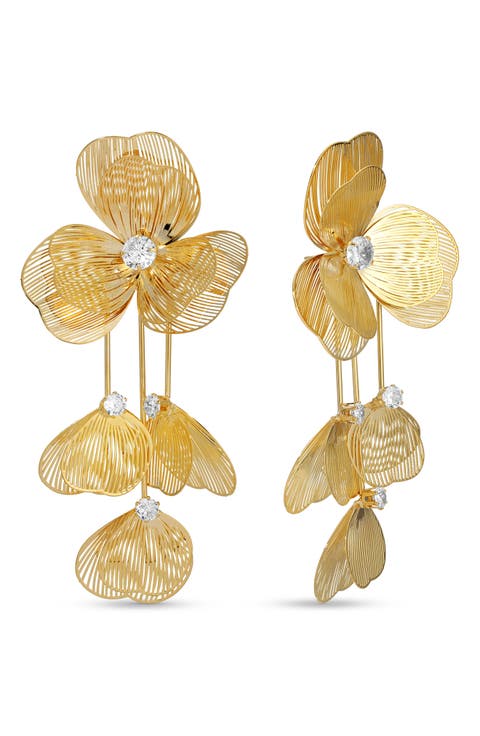 Monica Flower Drop Earrings