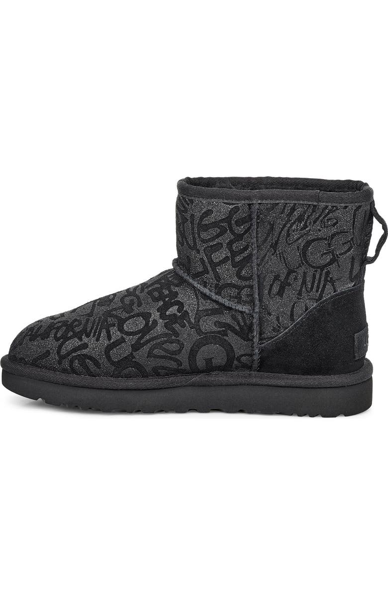UGG<sup>®</sup> Classic Mini Sparkle Graffiti Boot, Alternate, color,