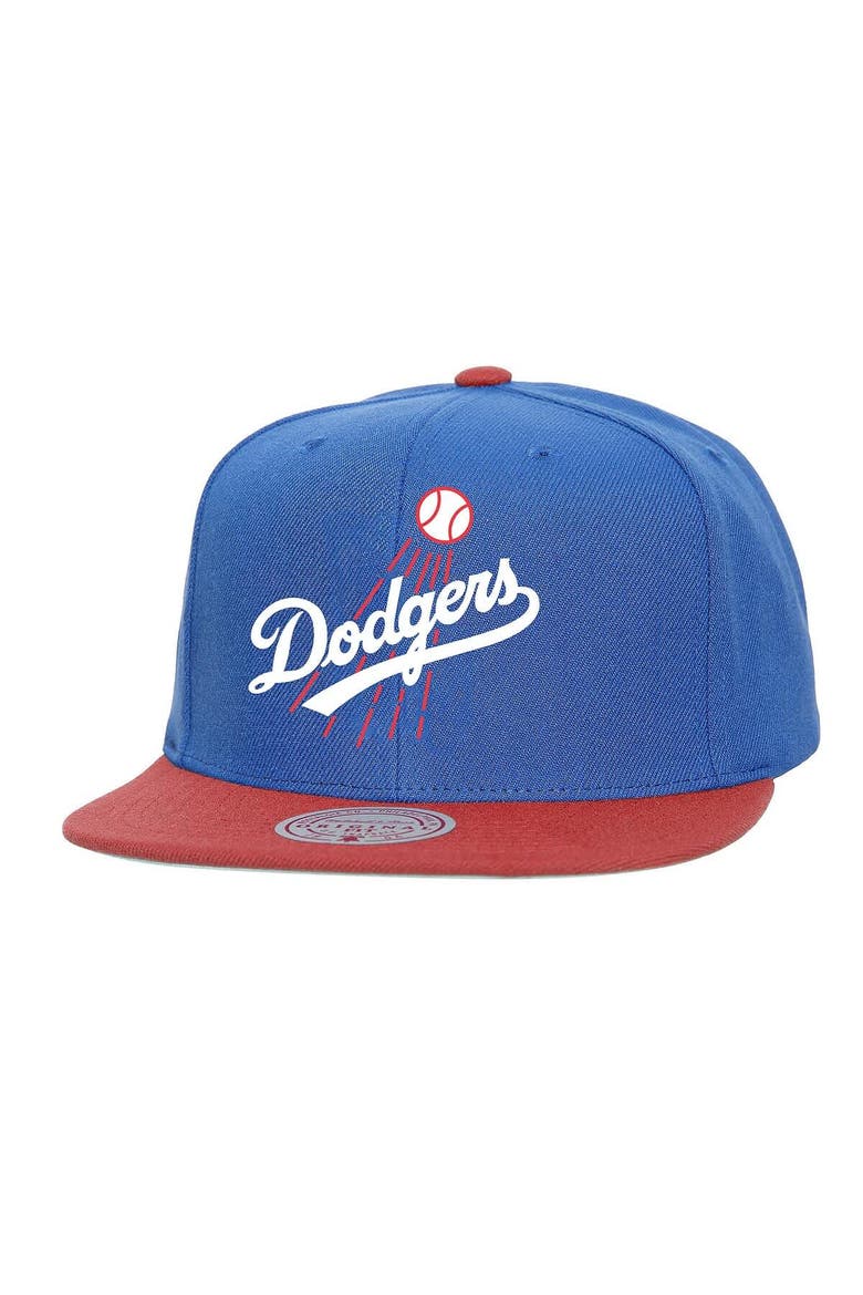 Men's Mitchell & Ness Royal Los Angeles Dodgers Cooperstown Collection Basic Flip Snapback Hat, Main, color, Royal