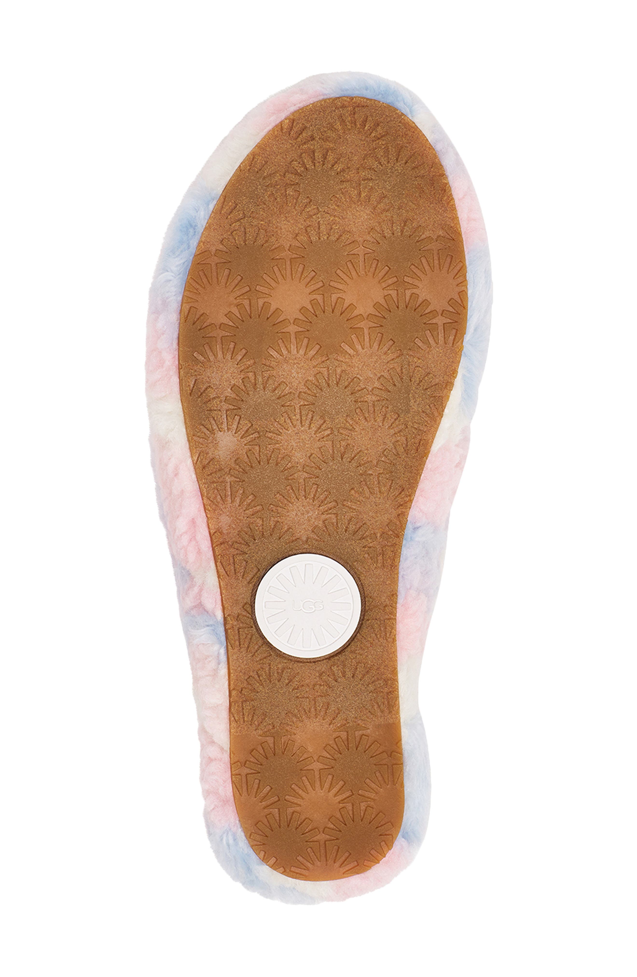 Pride Fluff Yeah Faux Fur Slingback Sandal, Alternate, color, PRIDE STRIPES