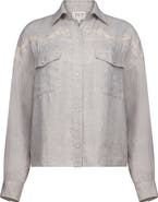 TWP Carter Embroidered Yoke Snap Top