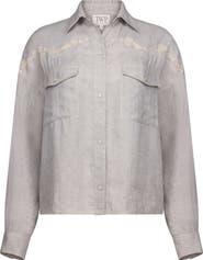 TWP Carter Embroidered Yoke Snap Top