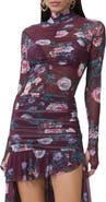 AFRM Rubi Ruched Sheer Mesh Top