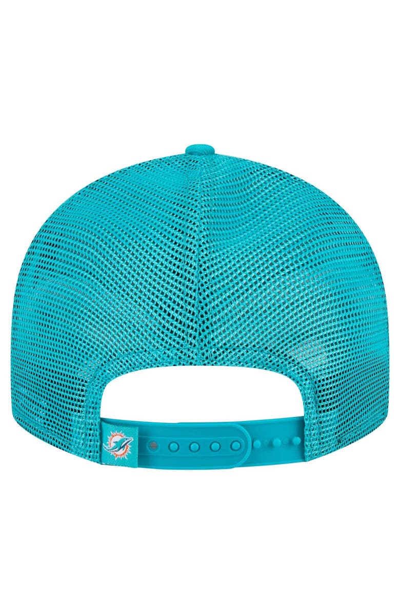 New Era Men's New Era  Aqua Miami Dolphins Low Profile 9FIFTY Snapback Hat, Alternate, color, 