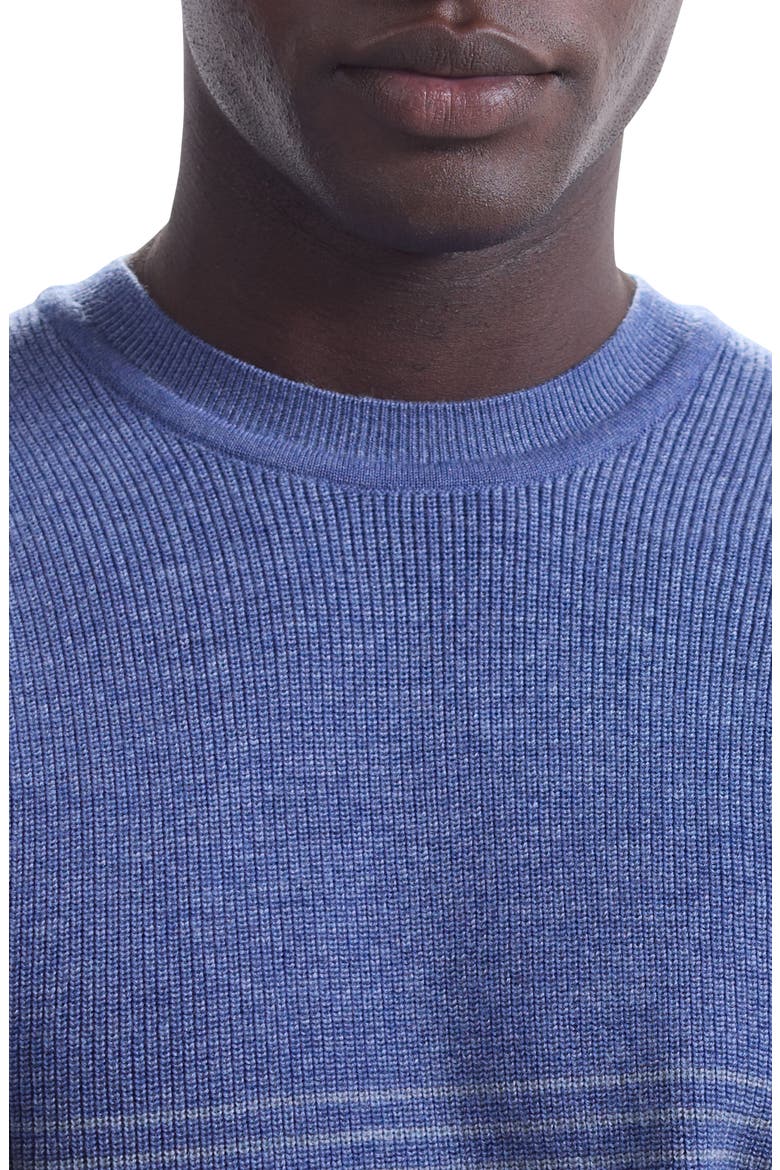 Gradient Stripe Merino Wool Sweater, Alternate, color, COBALT