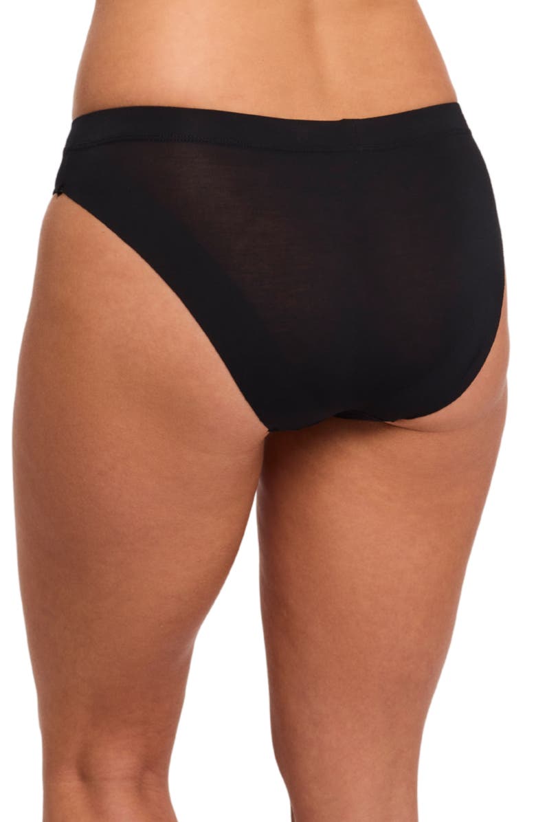 Fleur't Silicone Edge Bikini, Alternate, color, Black