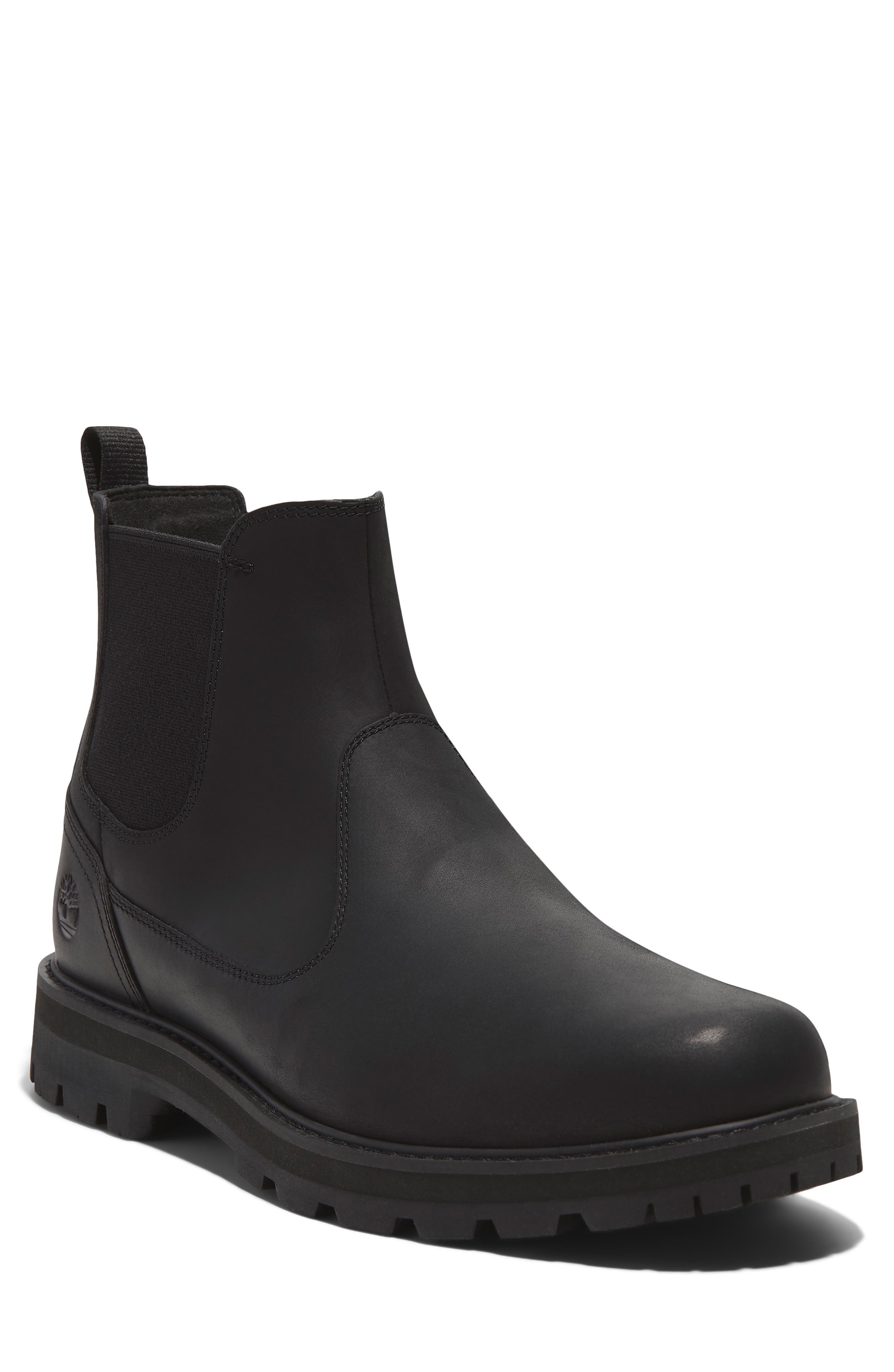 Timberland Britton Road Mid Chelsea Boot, Main, color, Black Full Grain